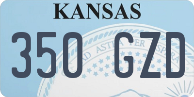 KS license plate 350GZD