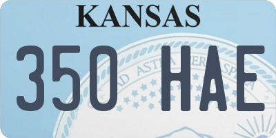 KS license plate 350HAE