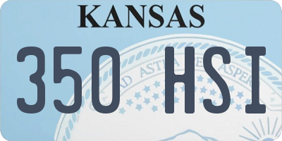KS license plate 350HSI