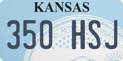 KS license plate 350HSJ
