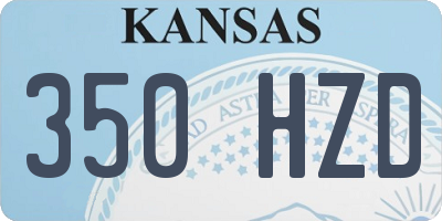 KS license plate 350HZD