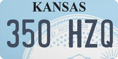 KS license plate 350HZQ