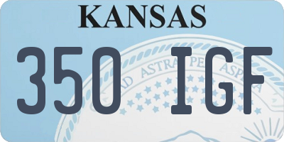 KS license plate 350IGF