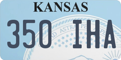 KS license plate 350IHA