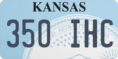 KS license plate 350IHC