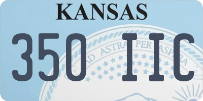 KS license plate 350IIC
