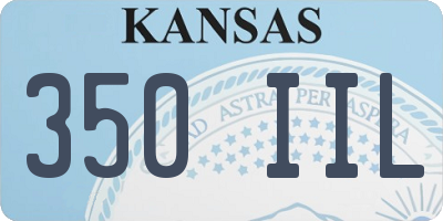 KS license plate 350IIL
