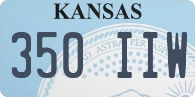 KS license plate 350IIW