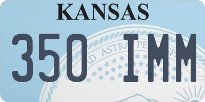 KS license plate 350IMM