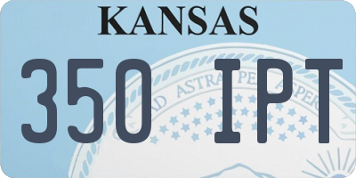 KS license plate 350IPT