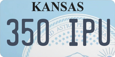 KS license plate 350IPU