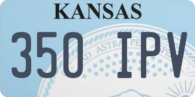 KS license plate 350IPV