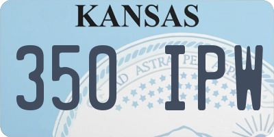 KS license plate 350IPW