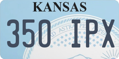 KS license plate 350IPX