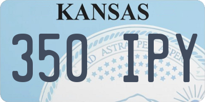 KS license plate 350IPY