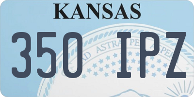 KS license plate 350IPZ