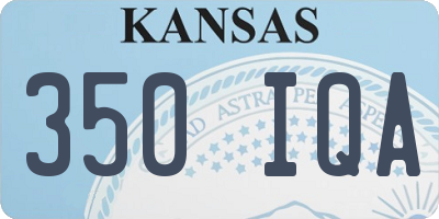 KS license plate 350IQA