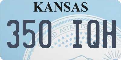 KS license plate 350IQH