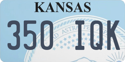 KS license plate 350IQK