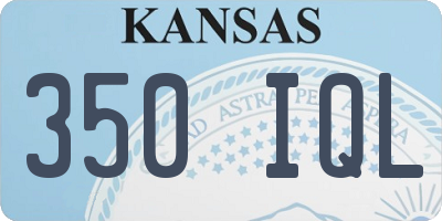 KS license plate 350IQL