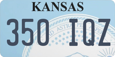 KS license plate 350IQZ