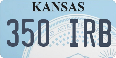 KS license plate 350IRB