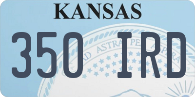 KS license plate 350IRD