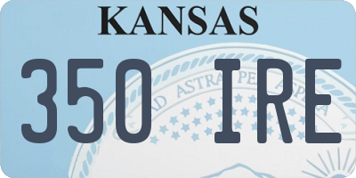 KS license plate 350IRE