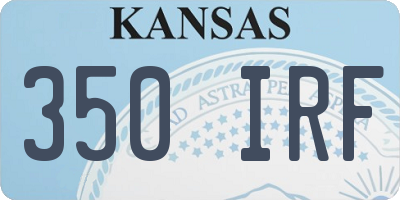 KS license plate 350IRF