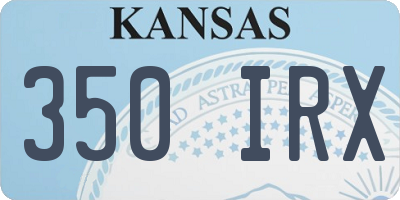 KS license plate 350IRX