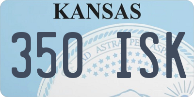 KS license plate 350ISK