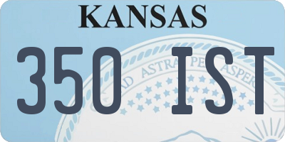 KS license plate 350IST