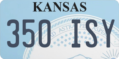 KS license plate 350ISY