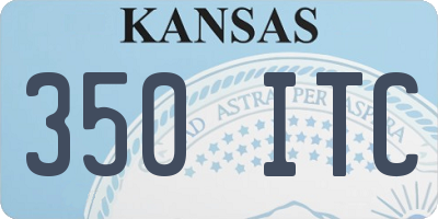 KS license plate 350ITC