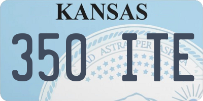 KS license plate 350ITE