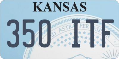 KS license plate 350ITF