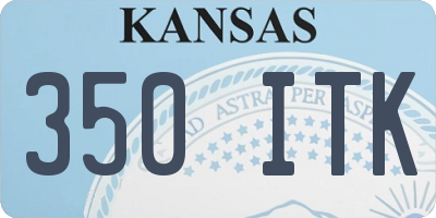 KS license plate 350ITK