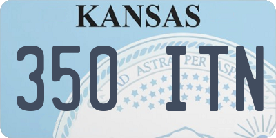 KS license plate 350ITN