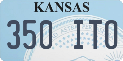 KS license plate 350ITO