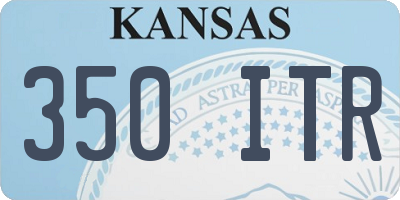 KS license plate 350ITR