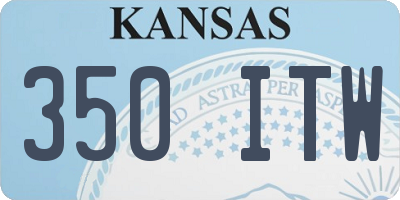 KS license plate 350ITW