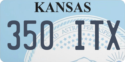 KS license plate 350ITX