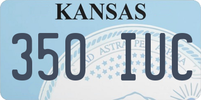 KS license plate 350IUC