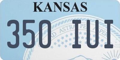 KS license plate 350IUI