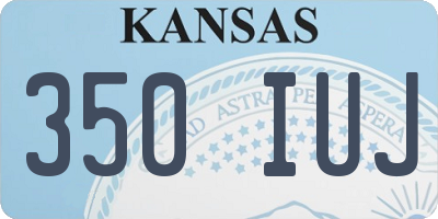 KS license plate 350IUJ