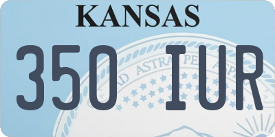 KS license plate 350IUR
