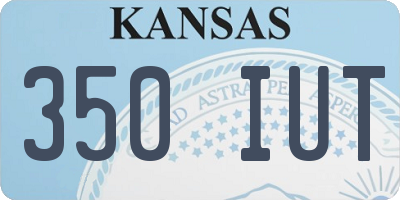 KS license plate 350IUT