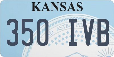 KS license plate 350IVB