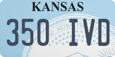 KS license plate 350IVD