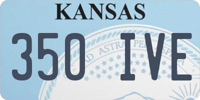 KS license plate 350IVE